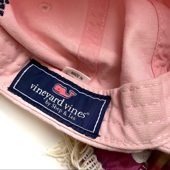 Vineyard Vines Whale Logo Flamingo Baseball Hat - Picture 5 of 6